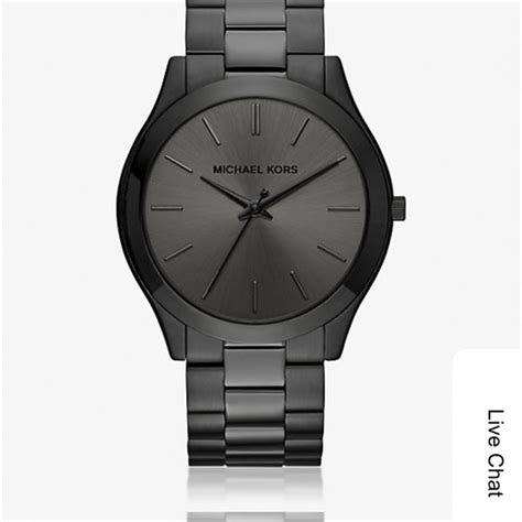 michael kors oversized slim runway black-tone watch|michael kors unisex watch.